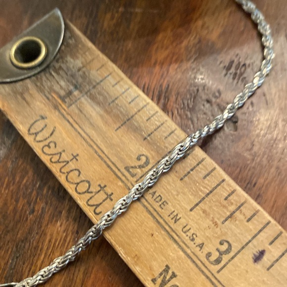 30” Rope Chain 1/8” wide Solid 925 Sterling Silver Italy Twisted - Picture 3 of 6